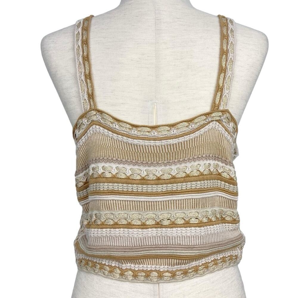 ALICE + OLIVIA Boho Crochet Knit Top - Size L - Picture 4 of 14